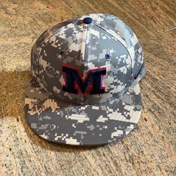 Ole Miss Baseball Camo Nike Hat 